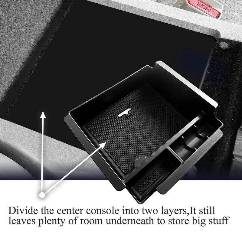 Vesul Center Console Armrest Storage Box Compatible with Nissan Maxima 2016-2023 ABS Tray Insert Organizer Glove Pallet - Image 3